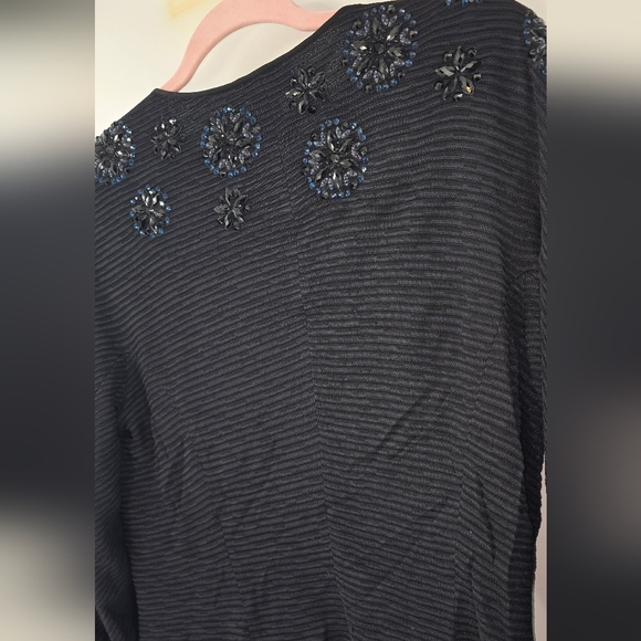 Giorgio Armani Black Floral Embellished Blouse - Picture 11 of 13